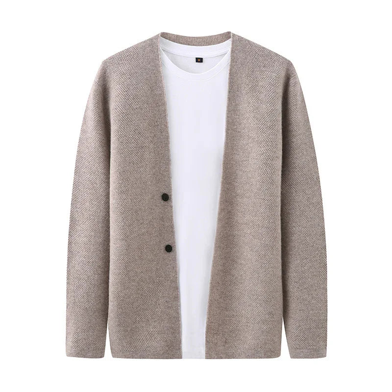 Casual Wool Sweater Double Button Cardigan
