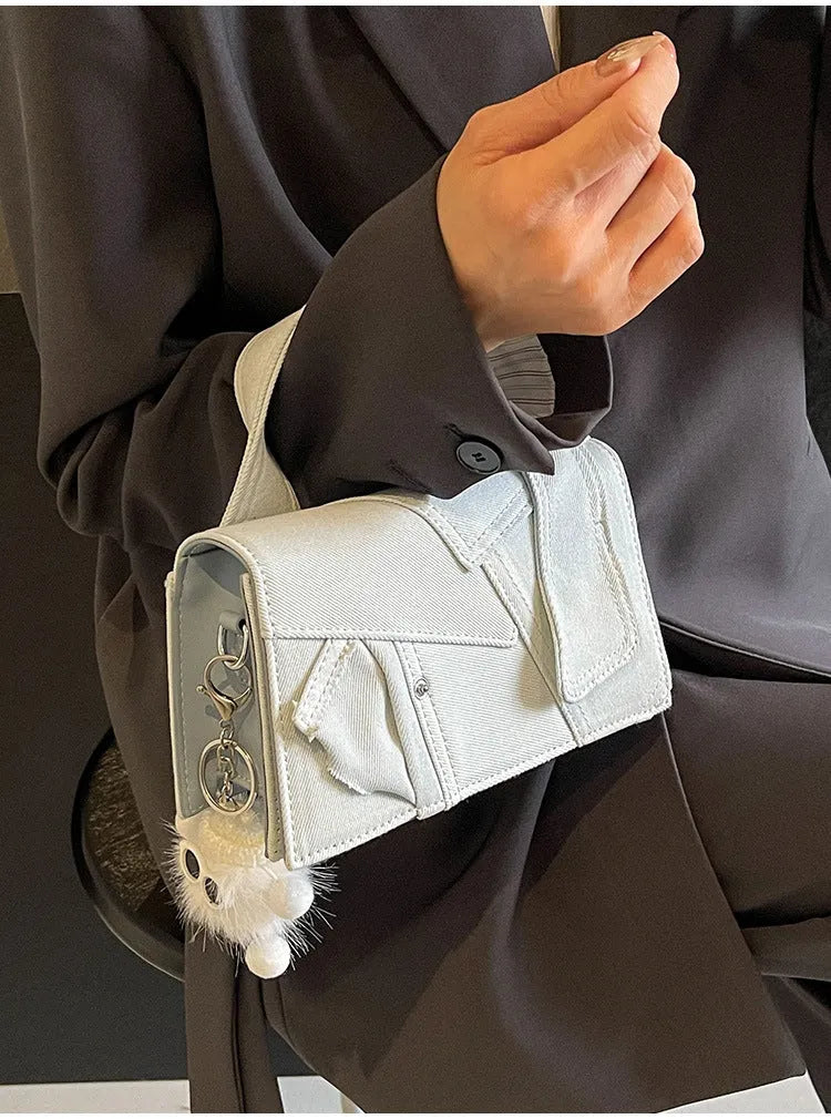 Casual Western Denim Handbag.