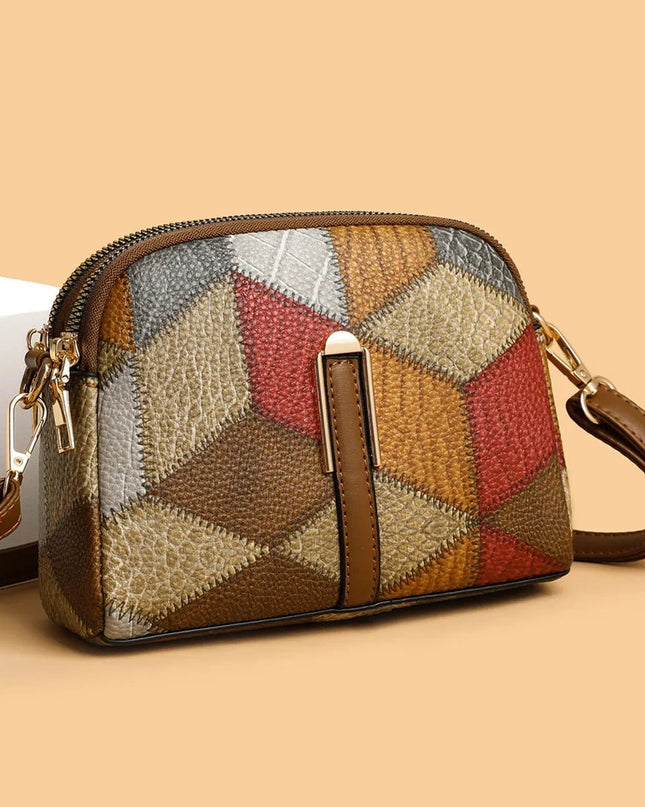 Boho Double-Zipper Crossbody.