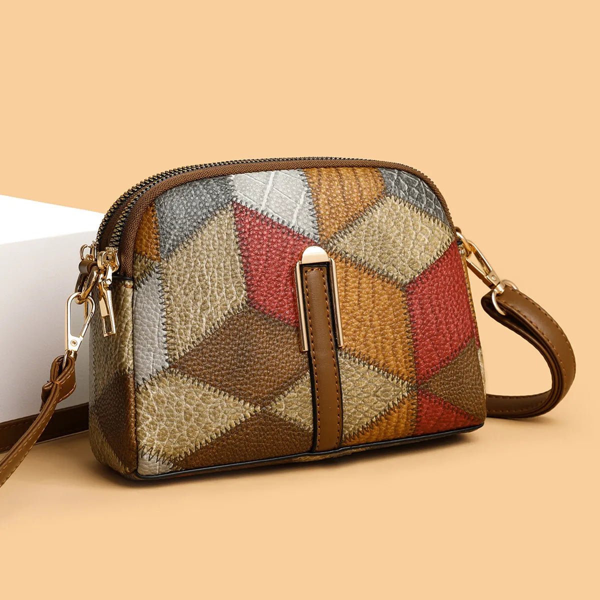 Boho Double-Zipper Crossbody.