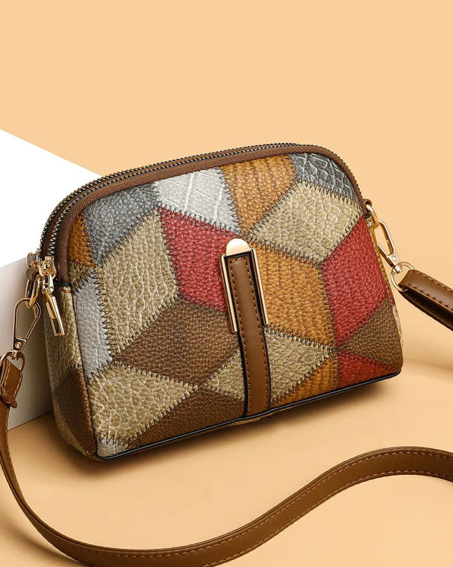 Boho Double-Zipper Crossbody.
