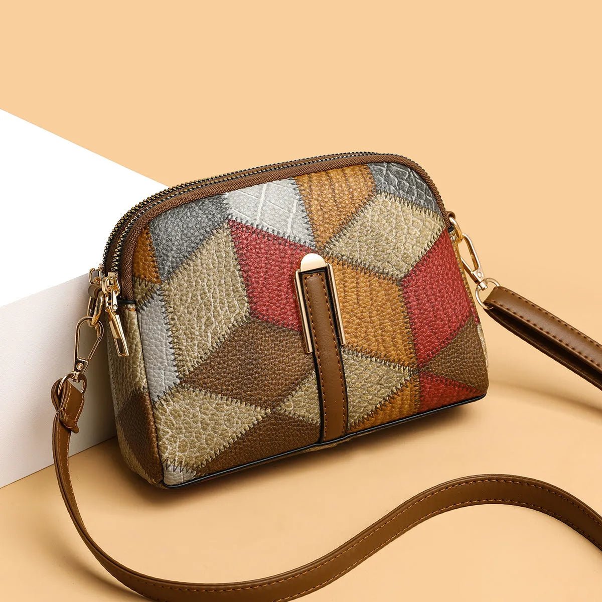 Boho Double-Zipper Crossbody.