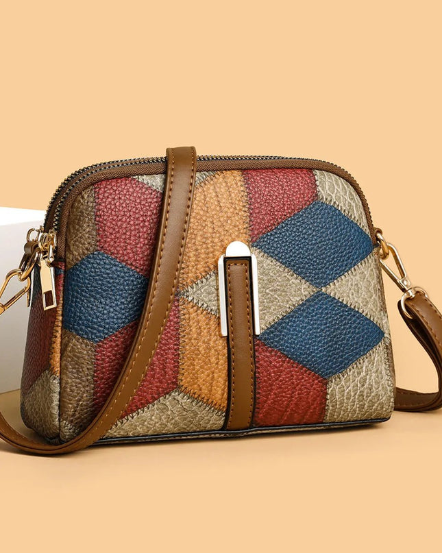 Boho Double-Zipper Crossbody.
