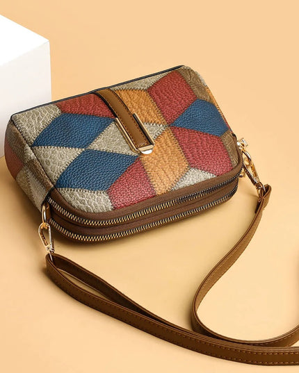 Boho Double-Zipper Crossbody.