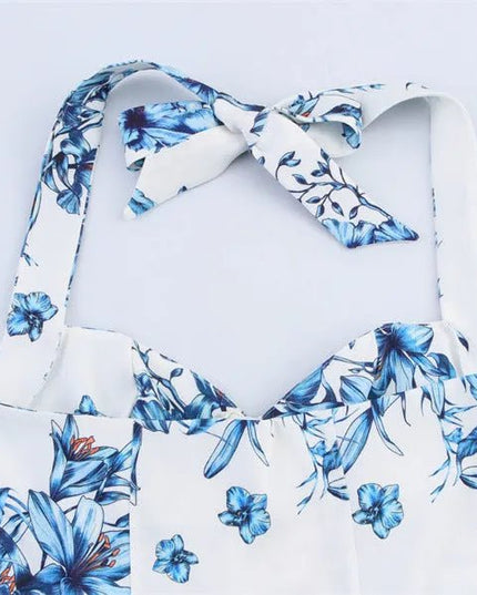 Bold Print Halter Dress – Chic & Flirty Style.