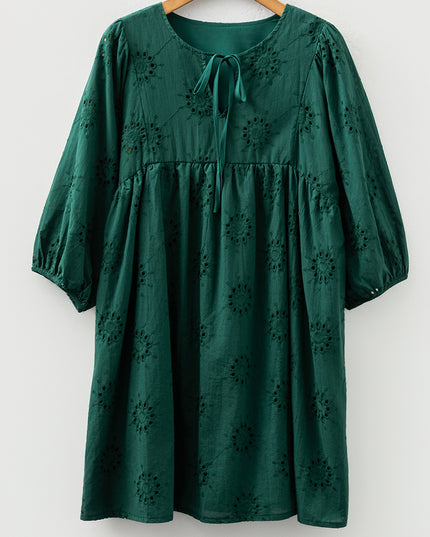Pine Broderie Mini Dress
