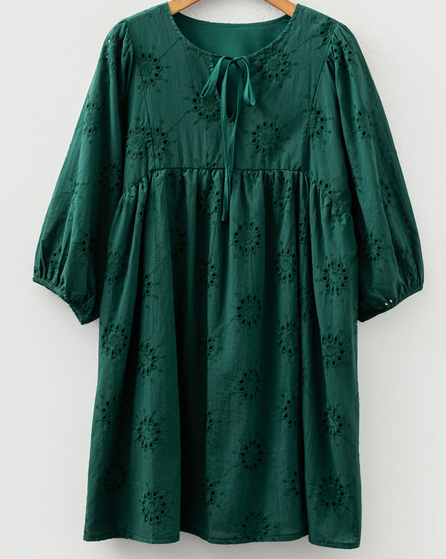 Pine Broderie Mini Dress