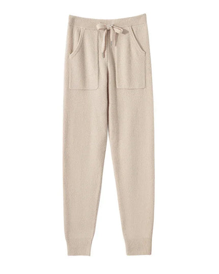 Beige sweatpants on a white background