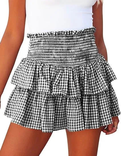 Cake Plaid Fashion Skirt.