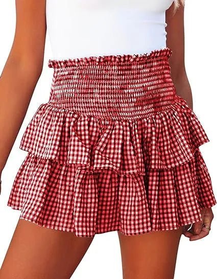 Cake Plaid Fashion Skirt.