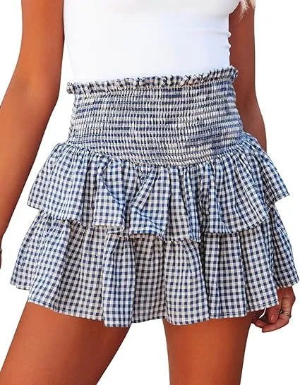 Cake Plaid Fashion Skirt.