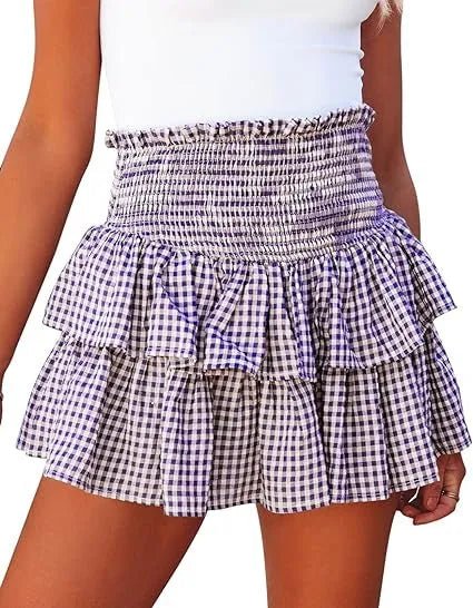 Cake Plaid Fashion Skirt.