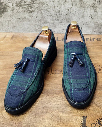Casual British Leather Tassel Shoes.