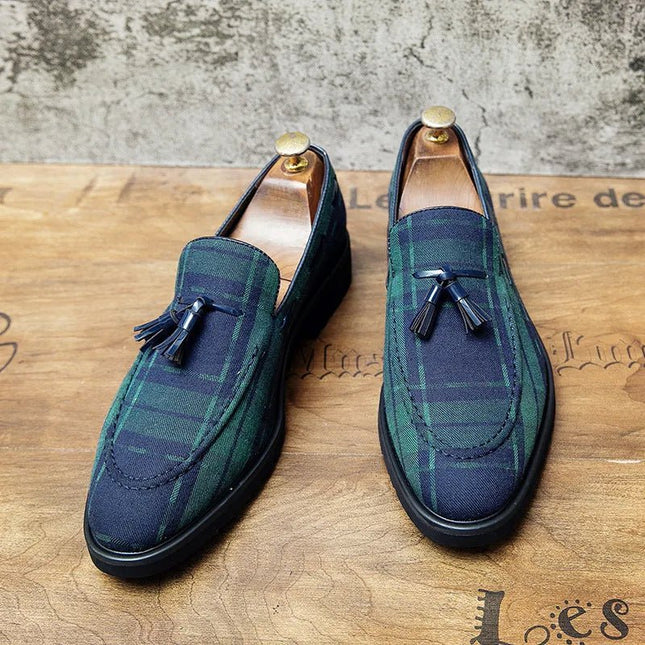Casual British Leather Tassel Shoes.