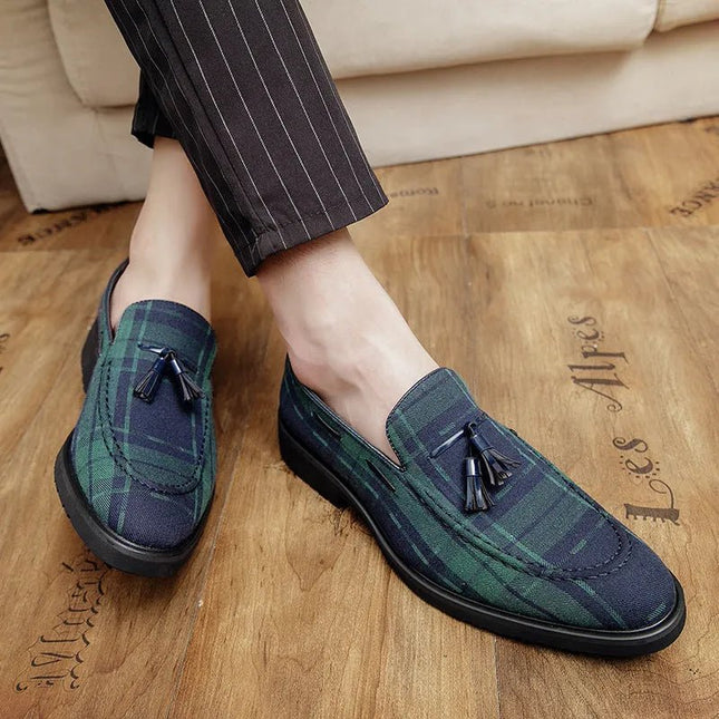 Casual British Leather Tassel Shoes.