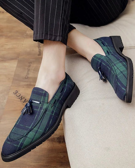 Casual British Leather Tassel Shoes.