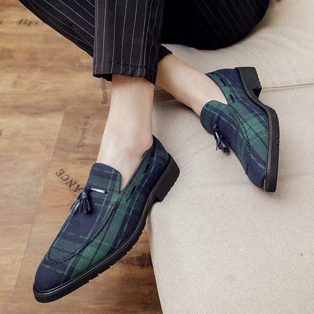 Casual British Leather Tassel Shoes.