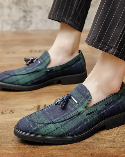 Casual British Leather Tassel Shoes.