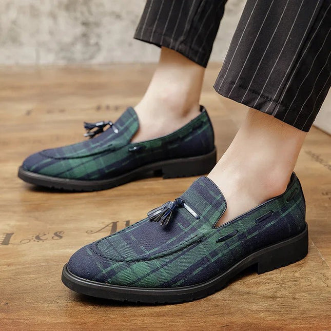 Casual British Leather Tassel Shoes.