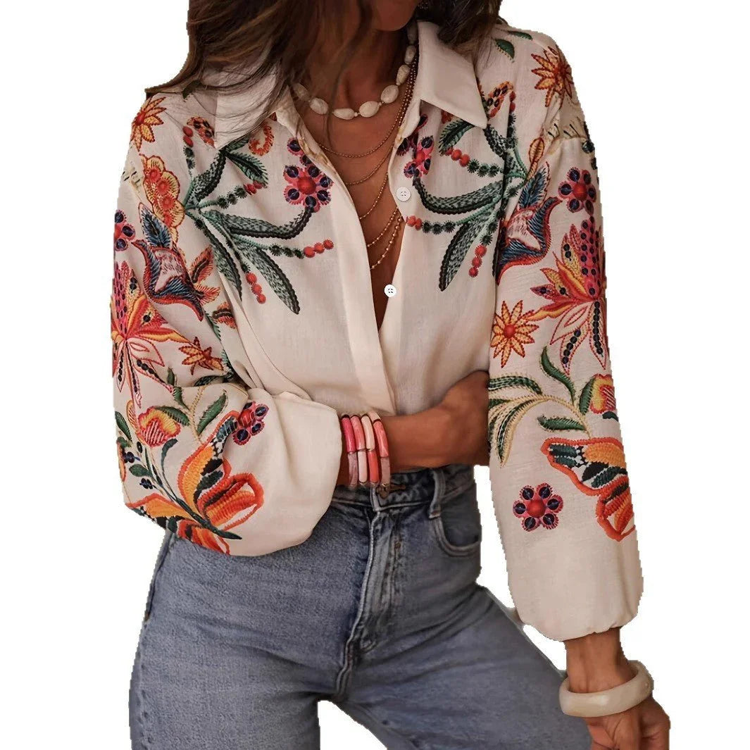 Casual Loose Printed Blouse.