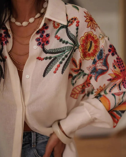 Casual Loose Printed Blouse.