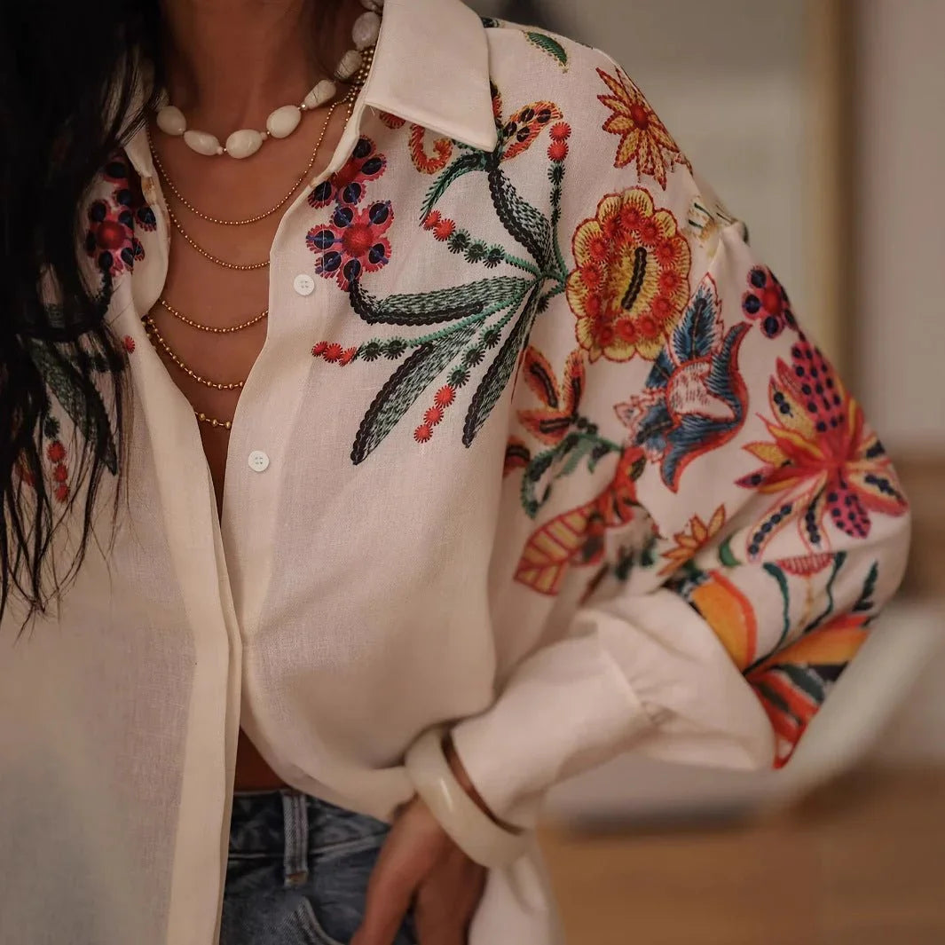 Casual Loose Printed Blouse.