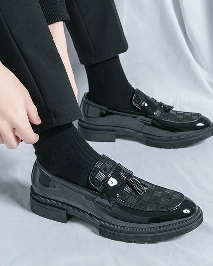 Casual Slip On Platform Leather Shoes.