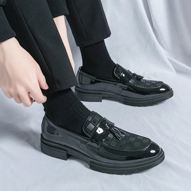 Casual Slip On Platform Leather Shoes.