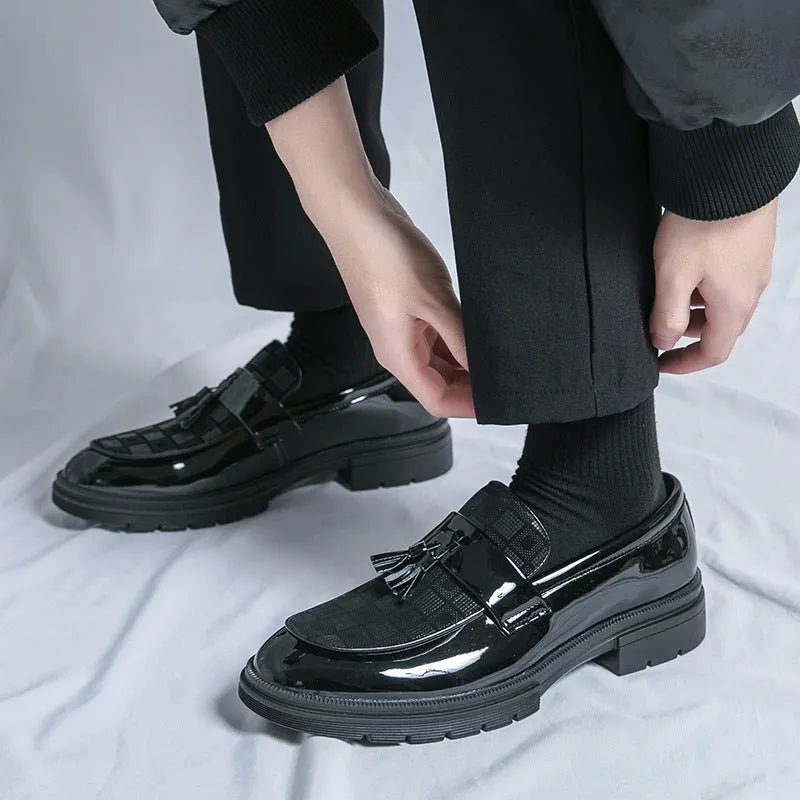 Casual Slip On Platform Leather Shoes.