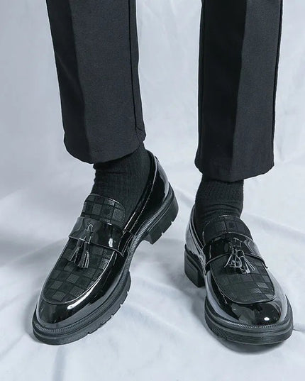 Casual Slip On Platform Leather Shoes.