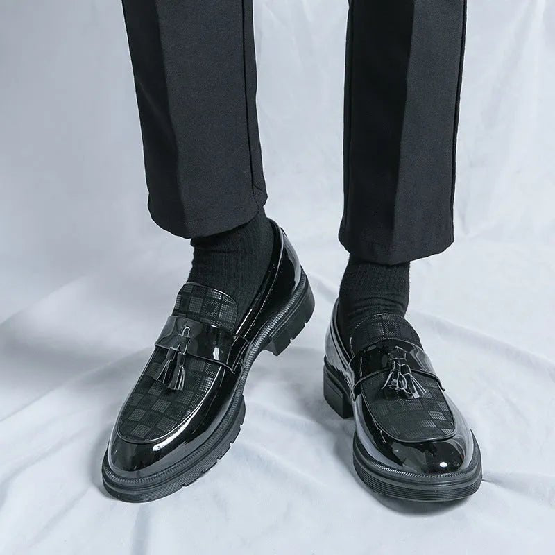 Casual Slip On Platform Leather Shoes.