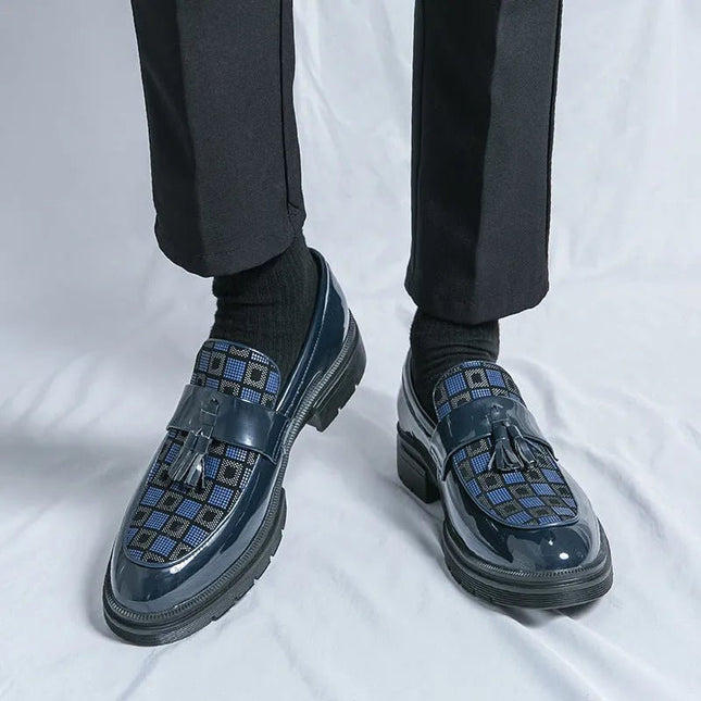 Casual Slip On Platform Leather Shoes.