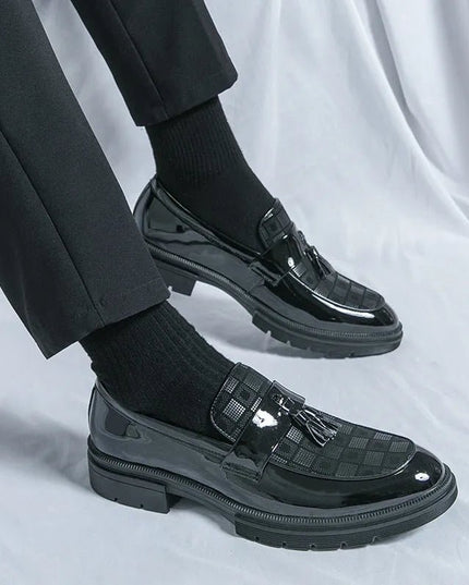 Casual Slip On Platform Leather Shoes.