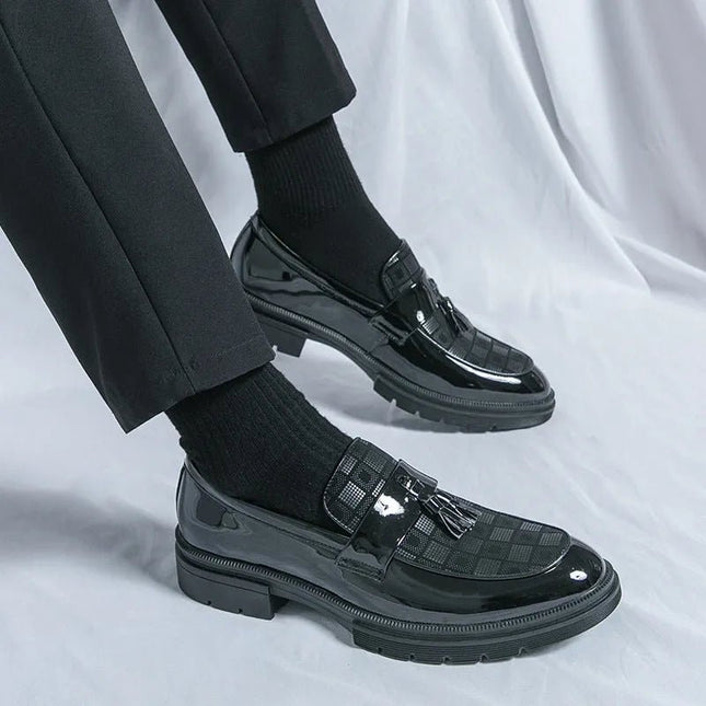 Casual Slip On Platform Leather Shoes.