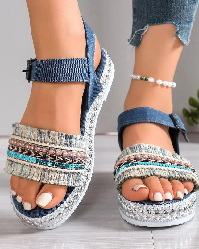 Chic Open Toe Platform Sandals.