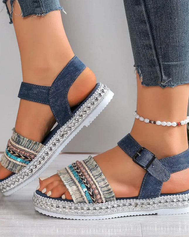 Chic Open Toe Platform Sandals.