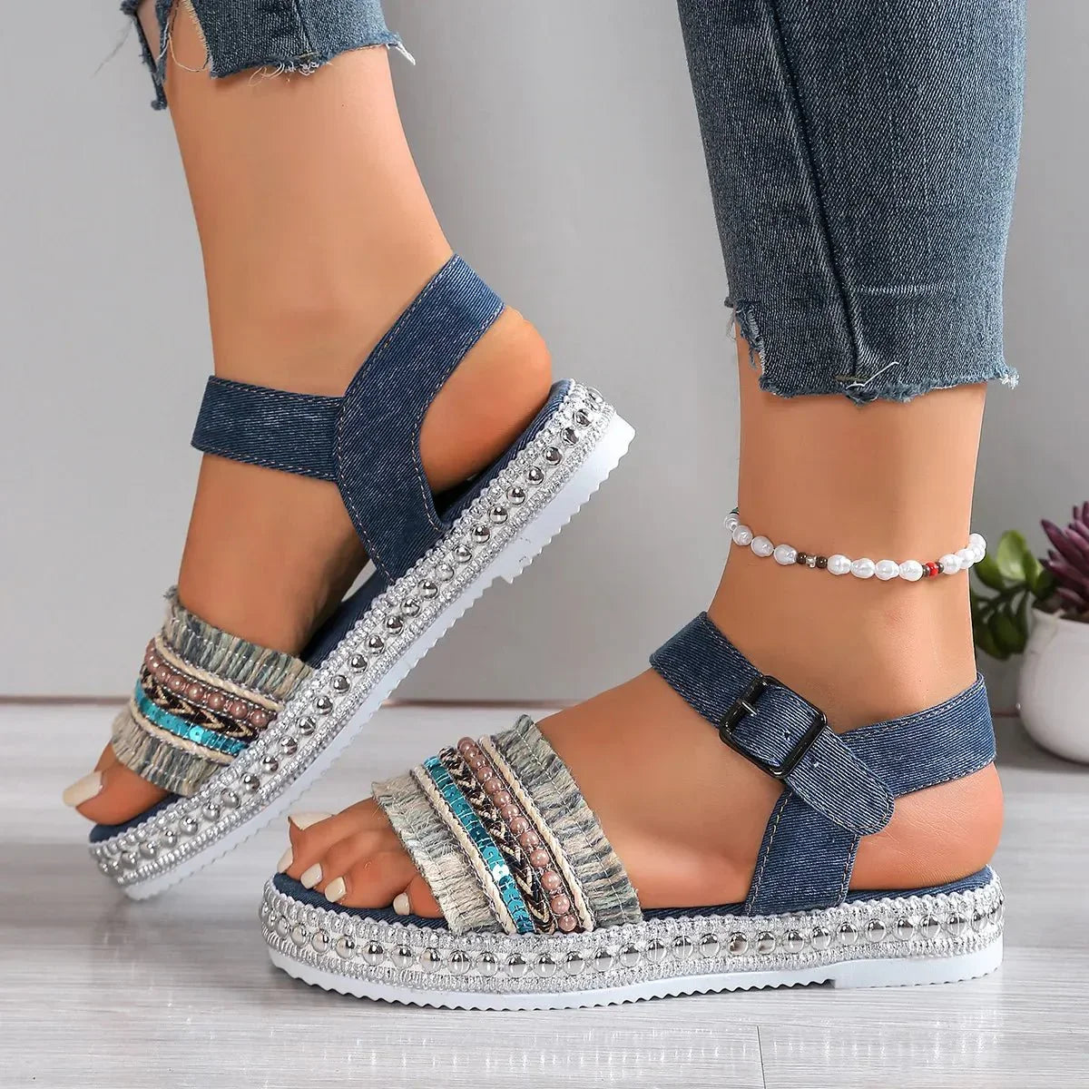 Chic Open Toe Platform Sandals.