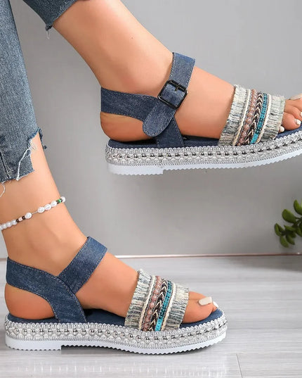 Chic Open Toe Platform Sandals.