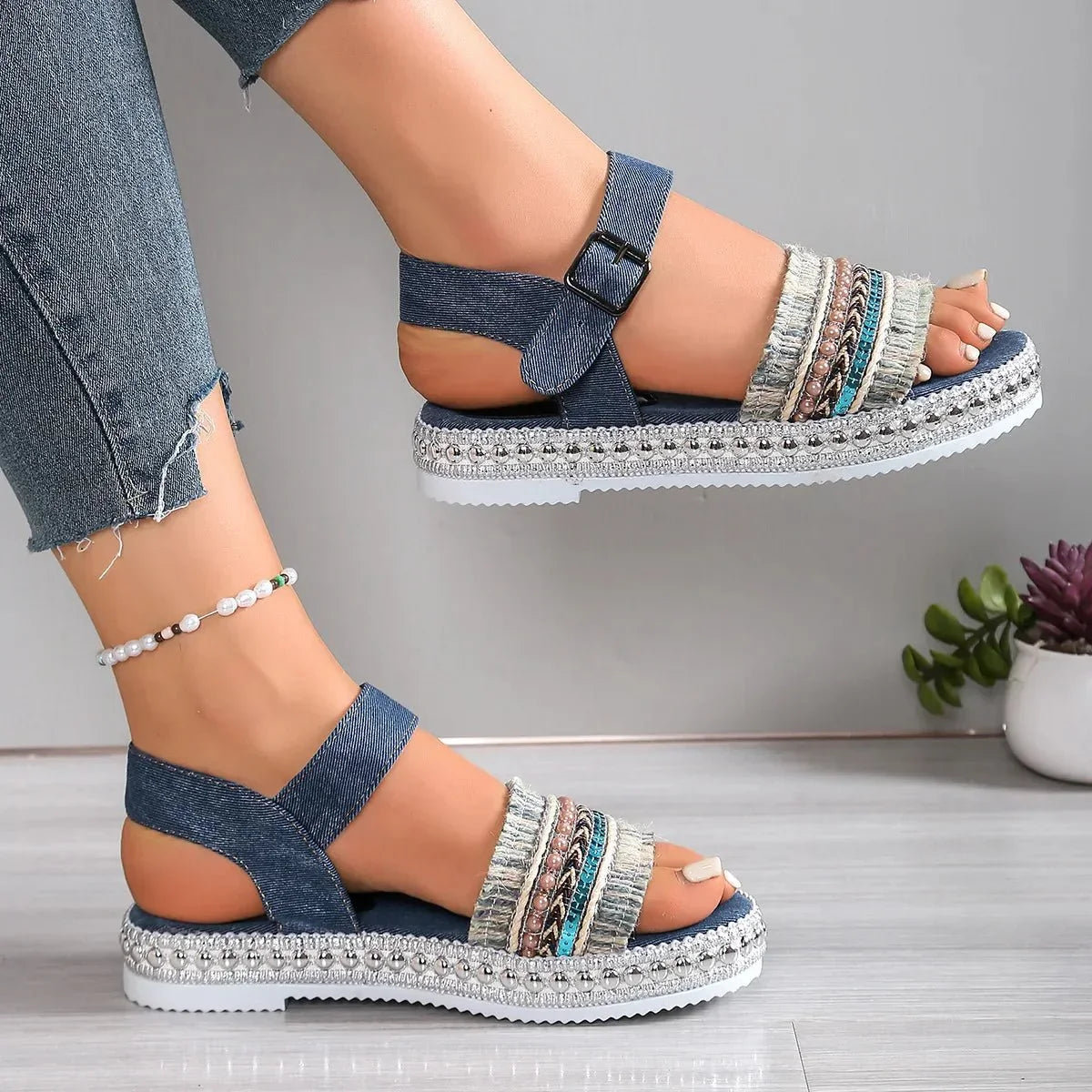 Chic Open Toe Platform Sandals.