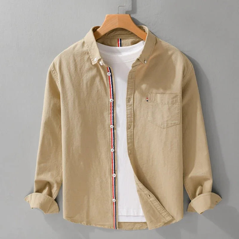 Classic Oxford Long Sleeve Shirt – British Style.