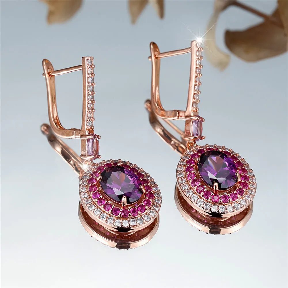 Colored Gemstone Teardrop Earrings.