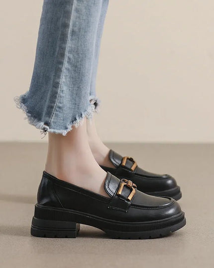 Comfort Thick Heel Pumps.