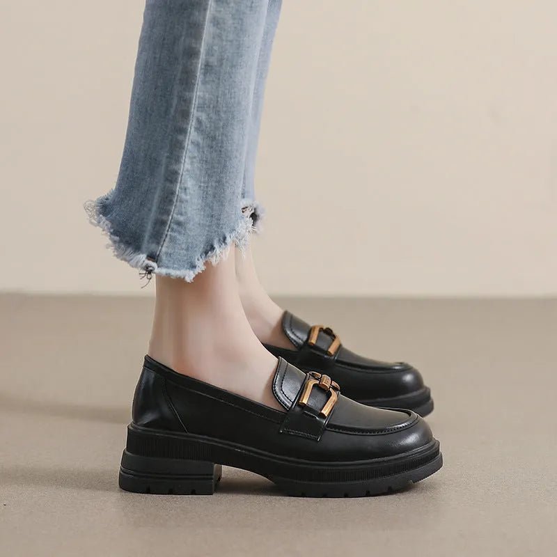 Comfort Thick Heel Pumps.