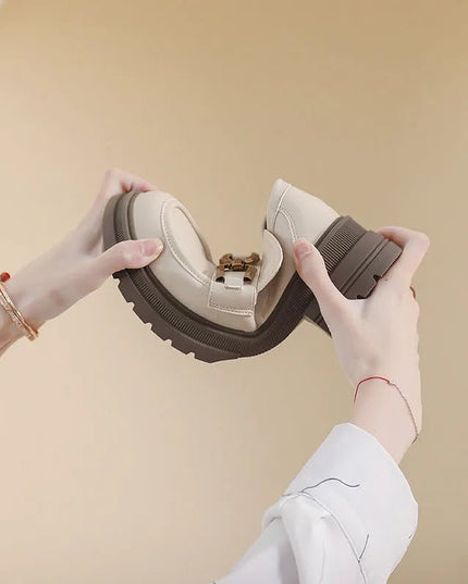 Comfort Thick Heel Pumps.