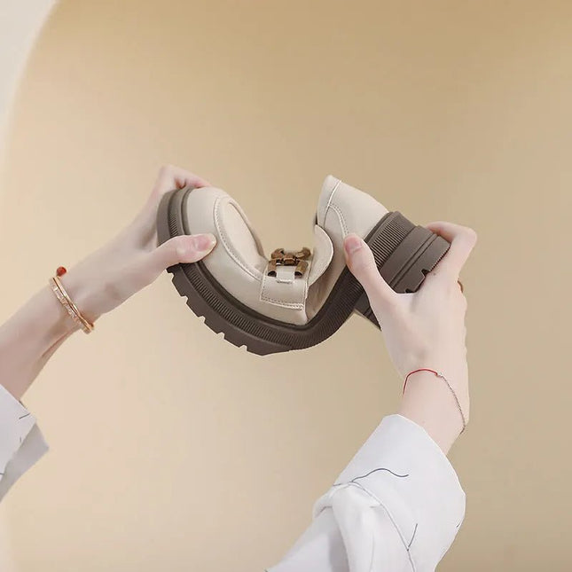 Comfort Thick Heel Pumps.