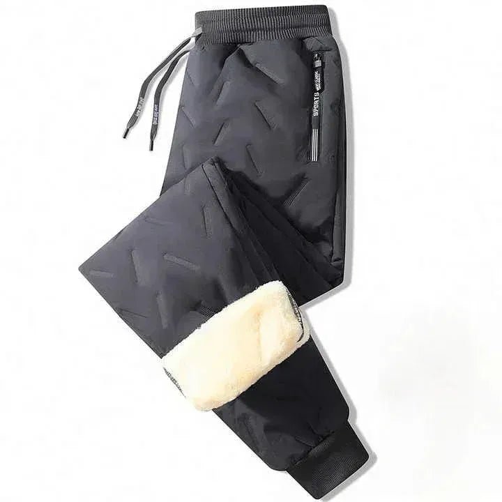 Cotton Pants Men Winter Lambswool Padded Thickened.