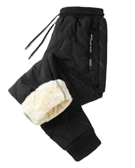 Cotton Pants Men Winter Lambswool Padded Thickened.
