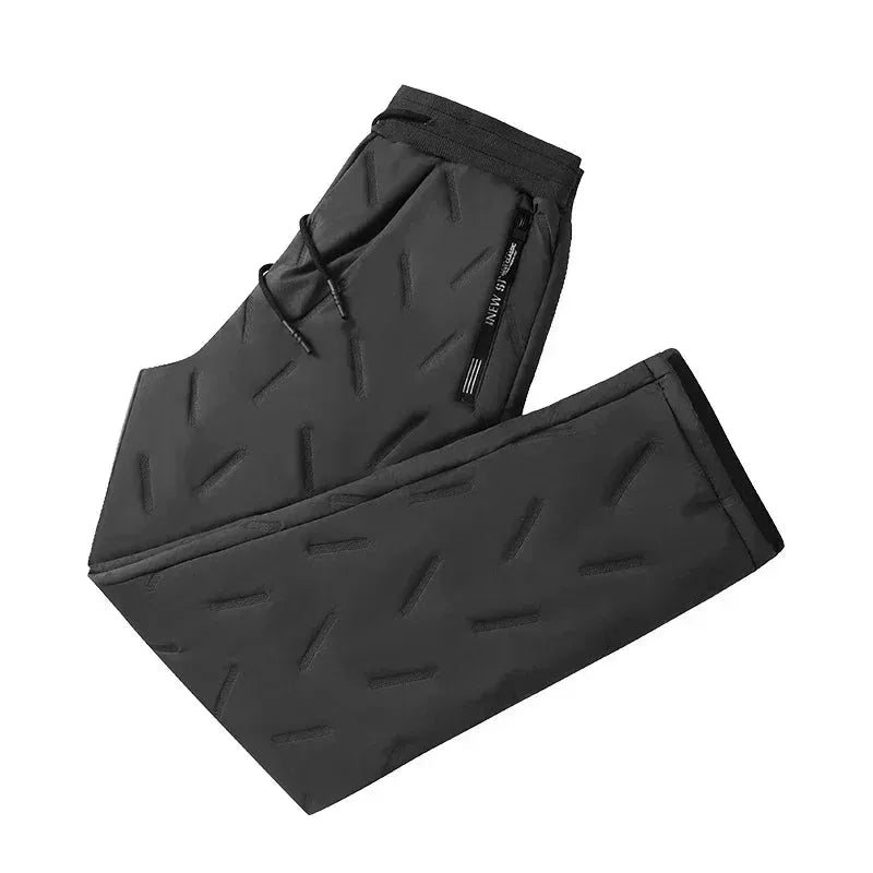 Cotton Pants Men Winter Lambswool Padded Thickened.
