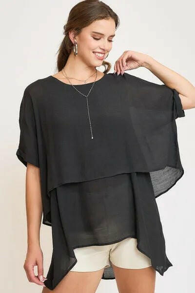 Cuffed Half Sleeve Layered.