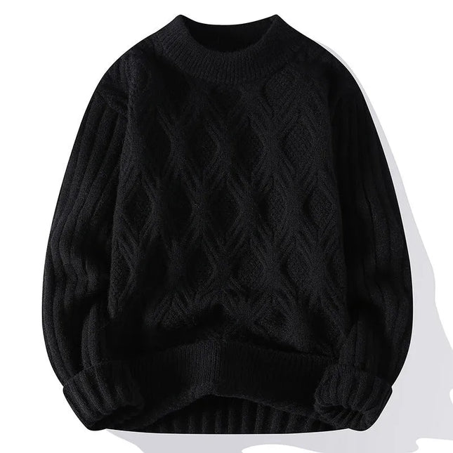 Stylish Twisted Knit Pullover Sweater